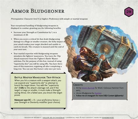 bludgeoner feat 5e.